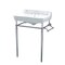 Whitehaus Console W/ Integrated Rctnglr Bowl W/ Widespread Hole Drill, Nckl Leg S WHV024-L33-3H-BN - alternate 1
